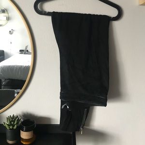 H&M Suede Moto Pants